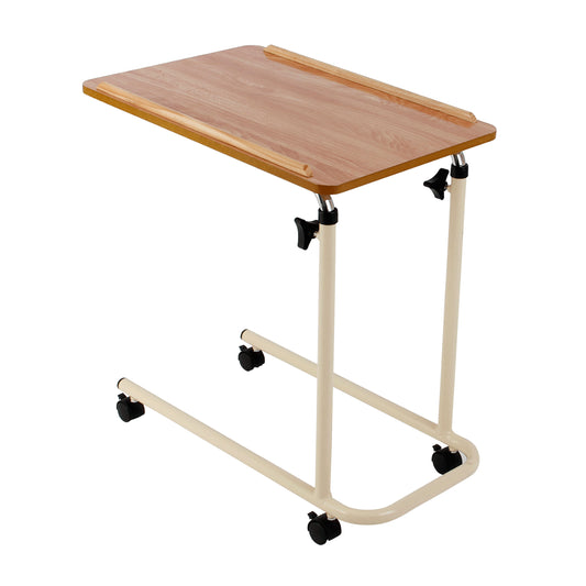 Over bed table with castors